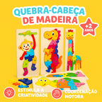 Quebra Cabeça de Madeira 3D - Aprendendo com Diversão!