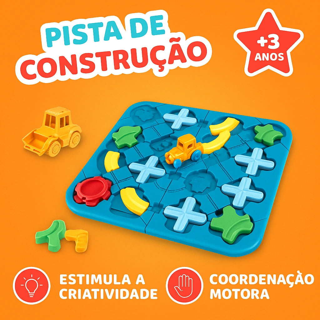 Jogo Montessori de Desafios Lógicos com Carrinho - SmartPlay