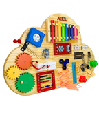 Painel Montessori Nuvem Ludii | Estímulo Sensorial & Criatividade