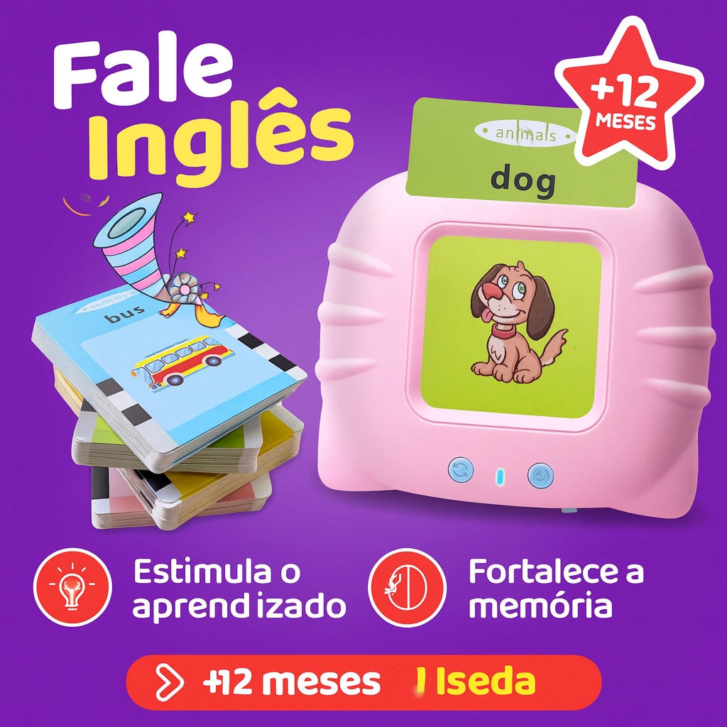 Fale Inglês - Brinquedo Educacional para Aprender Inglês 224 Palavras