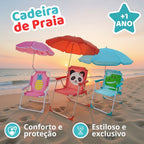 Cadeira Infantil Dobrável com Guarda-Sol Bumbaloo
