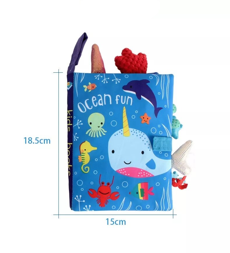 Ludii SafariBook | Livro de Pano Montessori com Caudas Divertidas