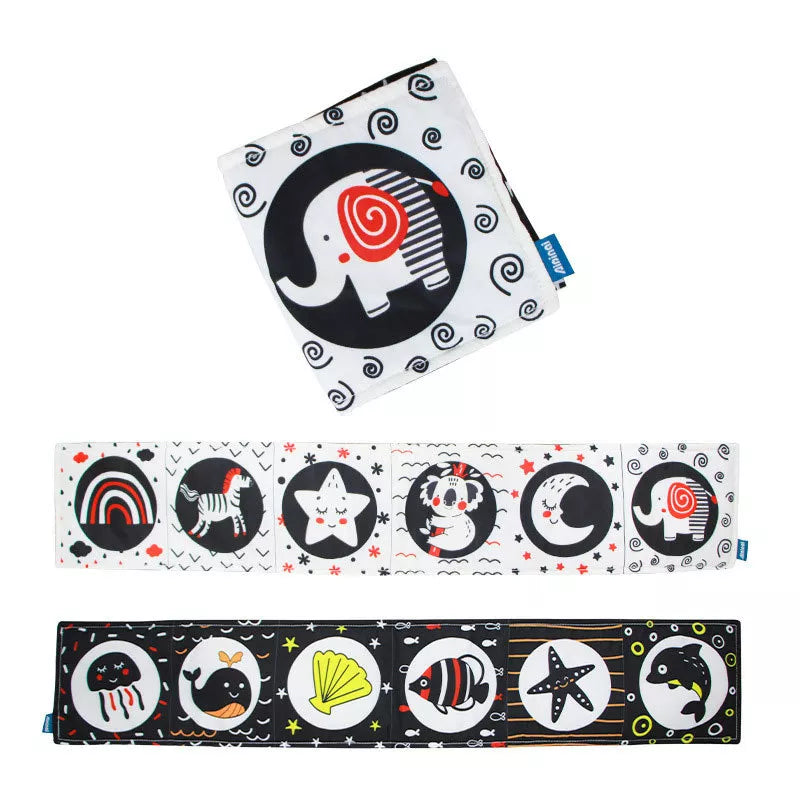 Ludii Livro de Contraste em Pano | Estímulo Visual para Bebês