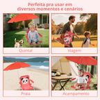 Cadeira Infantil Dobrável com Guarda-Sol Bumbaloo