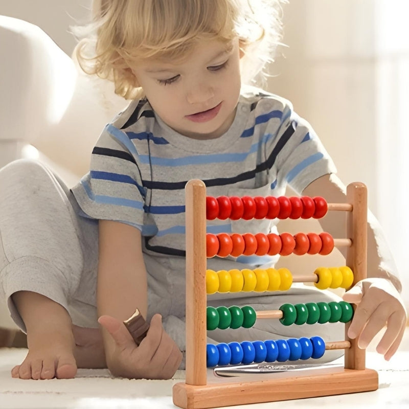 Ábaco de Madeira Ludii | Estímulo Montessori para Crianças