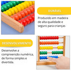 Ábaco de Madeira Ludii | Estímulo Montessori para Crianças