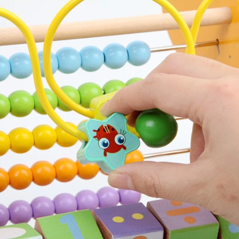 Labirinto Educativo Ludii 3 em 1 | Ábaco, Aramado e Cubo Giratório