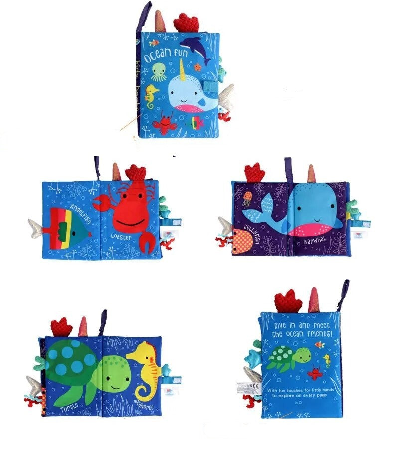 Ludii SafariBook | Livro de Pano Montessori com Caudas Divertidas