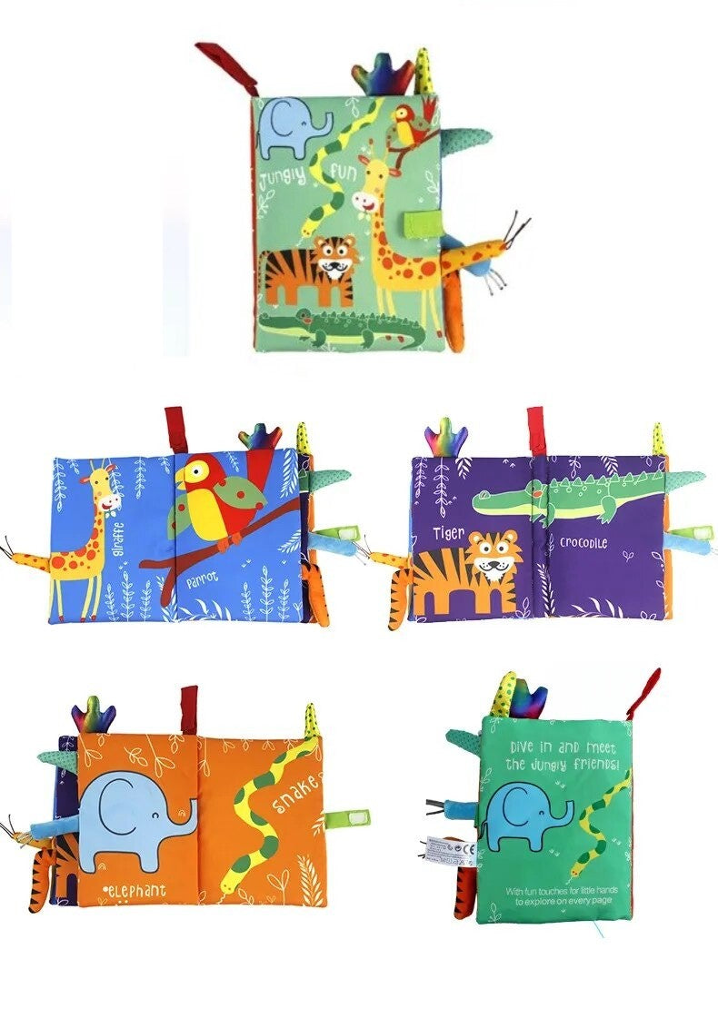 Ludii SafariBook | Livro de Pano Montessori com Caudas Divertidas
